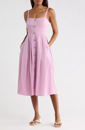 L'agence Esmeralda Sleeveless Midi Dress in Mauve Mist at Nordstrom Rack, Size 0