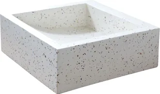 Tikamoon Lavabo cuadrado de terrazo confeti