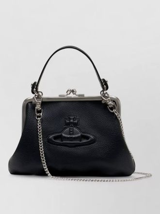 Vivienne Westwood mini clutch textured finish top handle chain