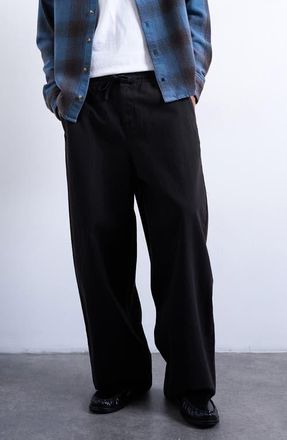 Topman Herringbone Pants in Black at Nordstrom, Size X-Small