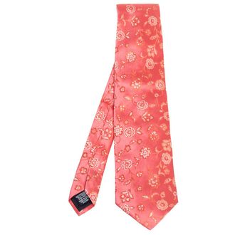 HUGO BOSS Boss By Hugo Boss Pink Floral Jacquard Silk Tie