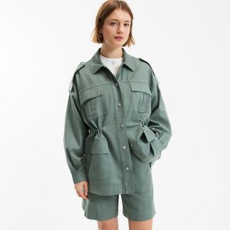 La Redoute Collections Loszittend safari-jasje van lyocell en katoen