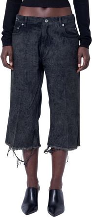 Rick Owens Bolan Cutoffs - Dames - Korte Broeken - Grijs - W29 - Katoen - Korte Broeken