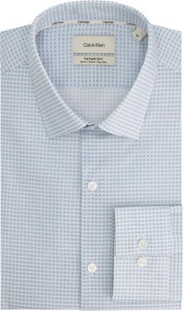 Calvin Klein Slim Stretch Poplin Overhemd - Heren - Zakelijke Overhemden - Blauw - XL - Katoen - Overhemden