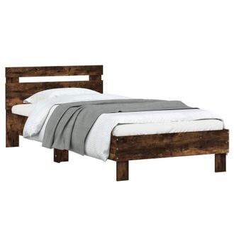 vidaXL Estructura De Cama Roble Ahumado 80 X 200 Cm Vidaxl