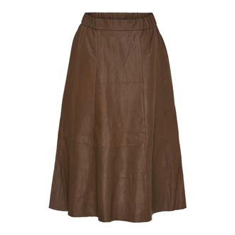 BTF-CPH Falda Midi L&iacute;nea A - Jackets - Mujer - Marr&oacute;n - 3XL