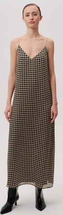 Exquise Melody Strappy Midi Dress in Gold/black at Nordstrom, Size X-Small
