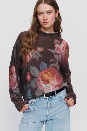 Pilcro Alani 100% Cashmere Mock-Neck Sweater