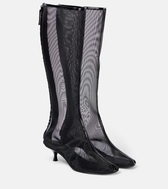 CHRISTOPHER ESBER Vapour mesh knee-high boots