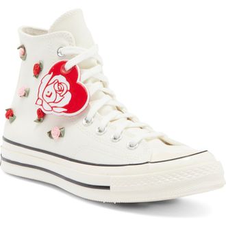 Converse Chuck 70 Hi High Top Sneaker in Egret/Red/Lt Jellyfish at Nordstrom Rack, Size 8.5 Womens / 6.5 Mens