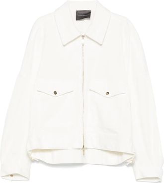 Lorena Antoniazzi Giacca con zip - Bianco