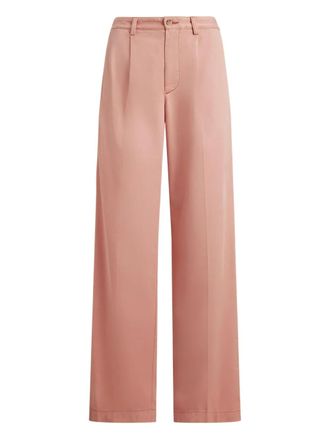 Polo Ralph Lauren pleated trousers - women - Cotton/Lyocell - 14 - Pink