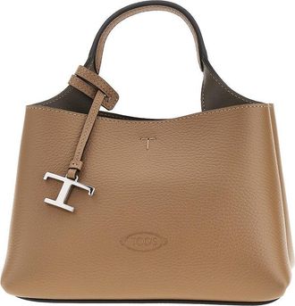 Tod's Grained leather micro shopping bag Woman One Size