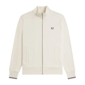 Fred Perry Zip-throughs, male, White, Size: XL Zip Through Sweatshirt