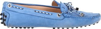 Tod's TodS Pre-owned Womens Gommino Loafers in Light Blue Suede - Size 35.5 EU/IT