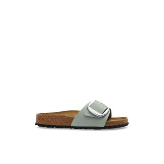 Birkenstock Madrid Big Buckle Nubuck Leren Sandalen - Dames - Sandalen - Groen - 36 EU - Leer - Schoenen