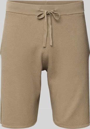 Christian Berg Sweatshorts mit Strukturmuster in Taupe, Gr&ouml;&szlig;e XXL