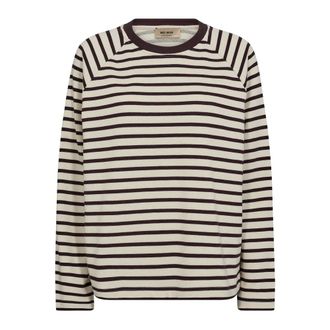 Mos Mosh Maritime Blue Sweatshirt - female - MOS MOSH - Round-neck Knitwear - Multicolor - XL - Knitwear