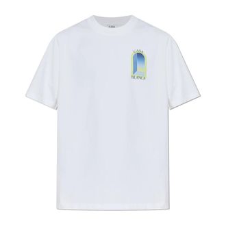 Casablanca T-Shirts, male, White, Size: XL Arches Short Sleeve T-Shirt