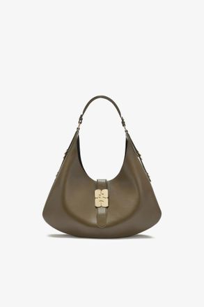 Ganni Green Large Kat Bag in