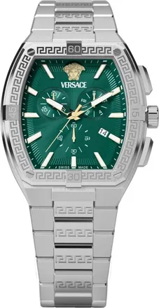 Versace Accessoires, Heren, Grijs, ONE Size, Greca Sport Chronograph