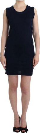 John Galliano Knie-lengte Jurk - Dames - Korte kleedjes - Blauw - XS - Katoen - Kleedjes