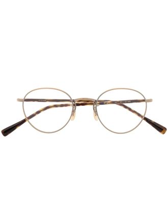 Eyevan 7285 Bril met rond montuur - Beige