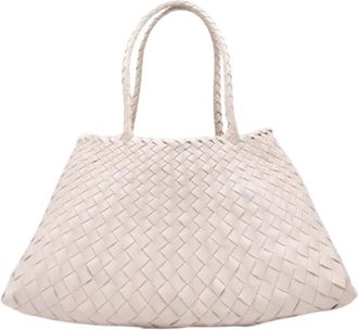 Dragon Diffusion Santa Croce Grote Tas - Dames - Handtassen - Wit - ONE Size - Leer - Tassen