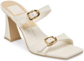 Dolce Vita Narcia Slide Sandal in White Crinkle Patent at Nordstrom Rack, Size 8.5