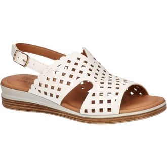 Easy Street Martella Slingback Wedge Sandal in White at Nordstrom, Size 6.5