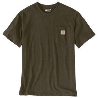 Carhartt Work in Progress Workw Pocket S/S T-Shirt f&uuml;r Herren | braun/oliv