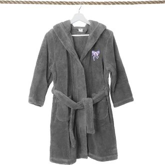Linum Home Textiles Kids Super Plush Double Brushed Hooded Bathrobe