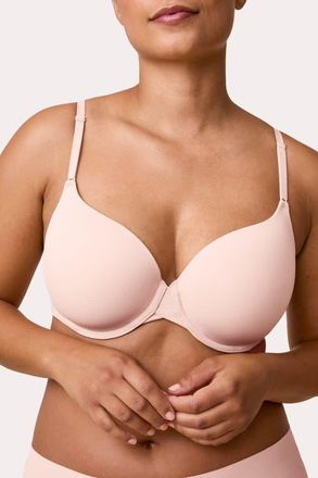 Harper Wilde Base T-Shirt Bra in Rose at Nordstrom, Size 36Ddd