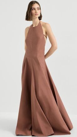 Brunello Cucinelli Halterneck dress in Orange at Nordstrom, Size Xx-Small Eu