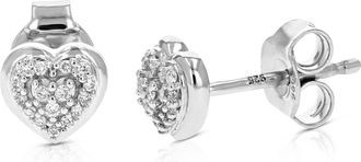 Vir Jewels 1/10 cttw Lab Grown Diamond Composite Earrings in Sterling Silver With Push Backs For Women