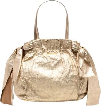 Prada Pre-owned Handbags, female, Yellow, Size: ONE SIZE Pre-owned Vintage Handbag