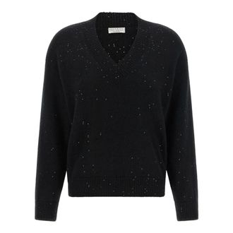 Brunello Cucinelli Knitwear - female - Brunello Cucinelli - Cashmere Knitwear - Black - XS - Knitwear