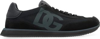 Dolce & Gabbana Su&egrave;de lage sneakers met ronde neus - Heren - Sneakers - Zwart - 41 EU - Su&egrave;de - Schoenen
