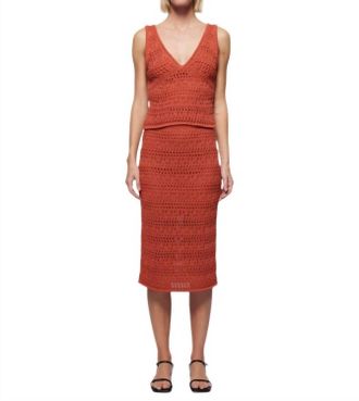 Nation Ltd Adriana Crochet Tank Top In Ginger