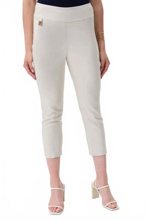 Joseph Ribkoff Cropped Woven Pants In Moonstone