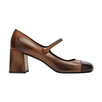 Miu Miu Decollete Mary Jane - Shoes - Mujer - Marr&oacute;n - 39 1/2 EU