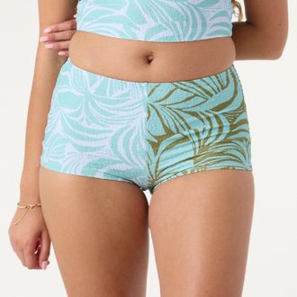 Roxy Womens Sea Bloom Boy Short Bikini Swimsuit Bottoms Blue XXL