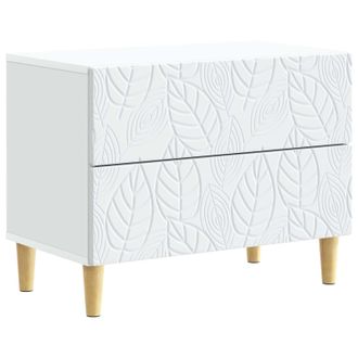 vidaXL Mesita De Noche Blanco 62 X 34,5 X 48 Cm Madera De Ingenier&iacute;a Vidaxl