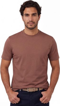 Cavallaro T-shirt Cavallaro Luvati roze korte mouw slim fit