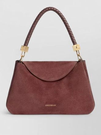 Coccinelle tiggy suede shoulder bag top handle