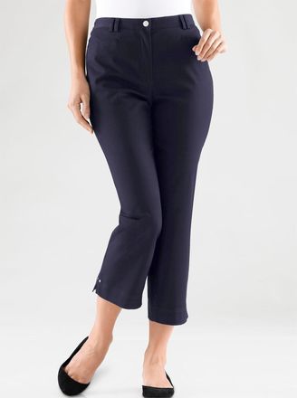 COSMA 7/8-Hose COSMA, Damen, Gr. 19, Kurzgr&ouml;ssen, blau (marine), 97% Baumwolle, 3% Elasthan, unifarben, 7/8-L&auml;nge, Hosen 7/8-Hose