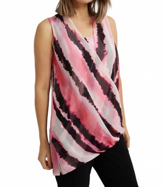 Joseph Ribkoff Silky Blouse In Pink/black