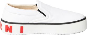 Marni Mens Logo Slip-on Sneakers - White Cotton - Size EU 44