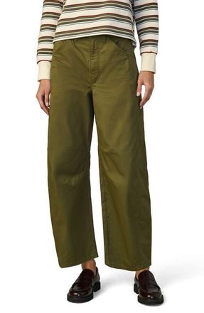 Joe's The Bowie High Waist Ankle Barrel Twill Pants in Ivy at Nordstrom, Size 32