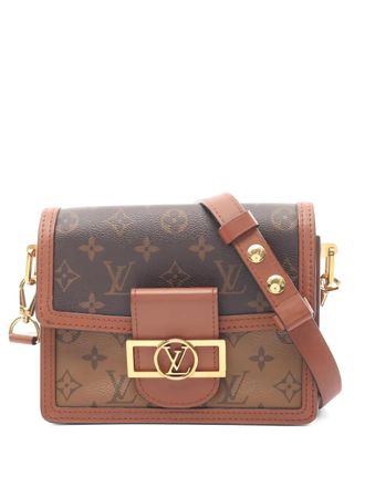 Louis Vuitton 2019 Dauphine mini-schoudertas met monogram-patroon - Bruin